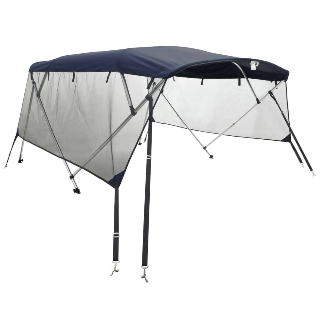 vidaXL 4-Bow Bimini-Top mit Mesh-Seitenteilen 243x(185-198)x137 cm