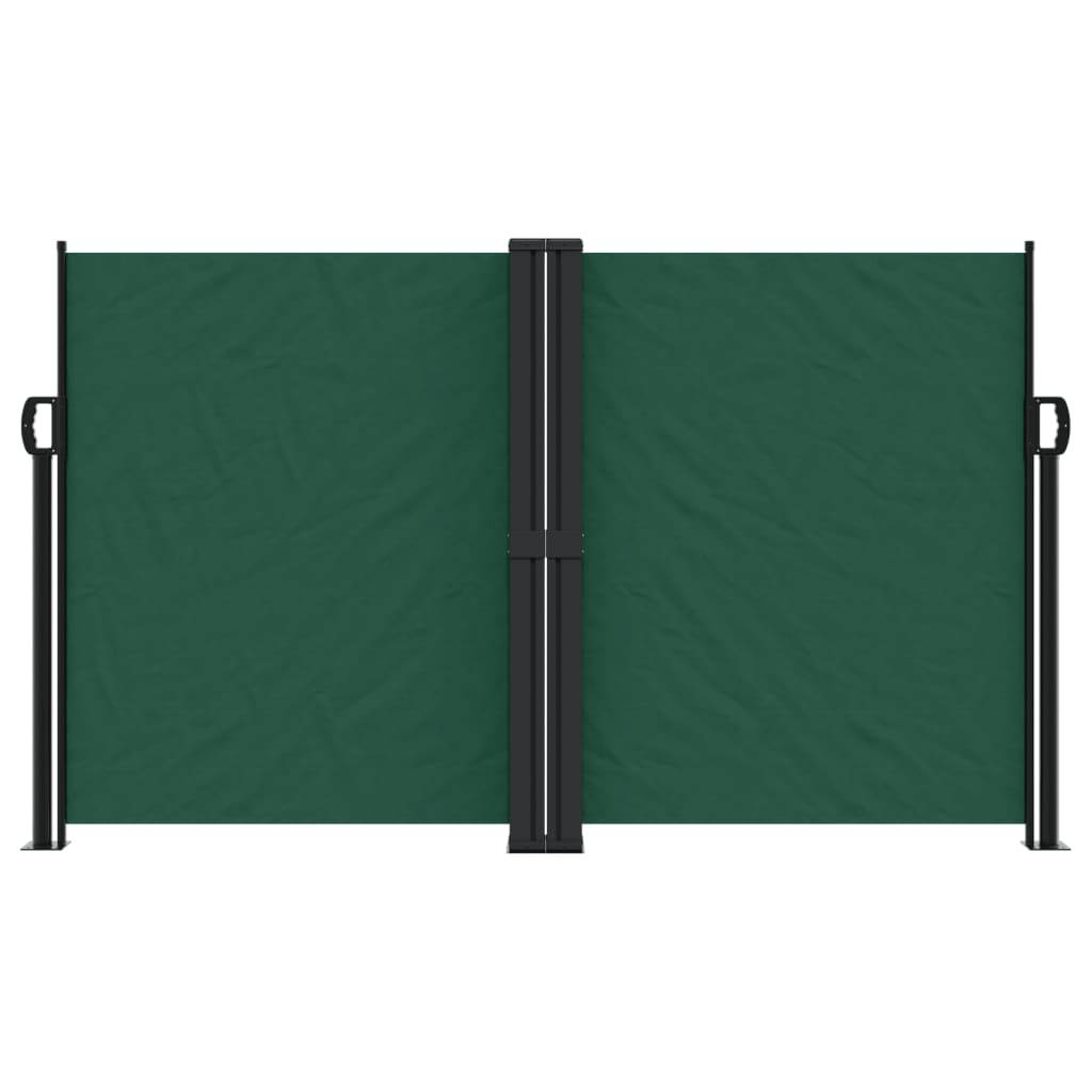 vidaXL Seitenmarkise Ausziehbar Dunkelgrün 140x1200 cm