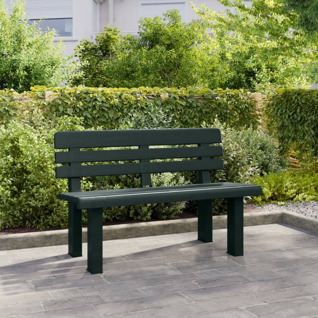 vidaXL Gartenbank Grün 110x52x71 cm Polypropylen