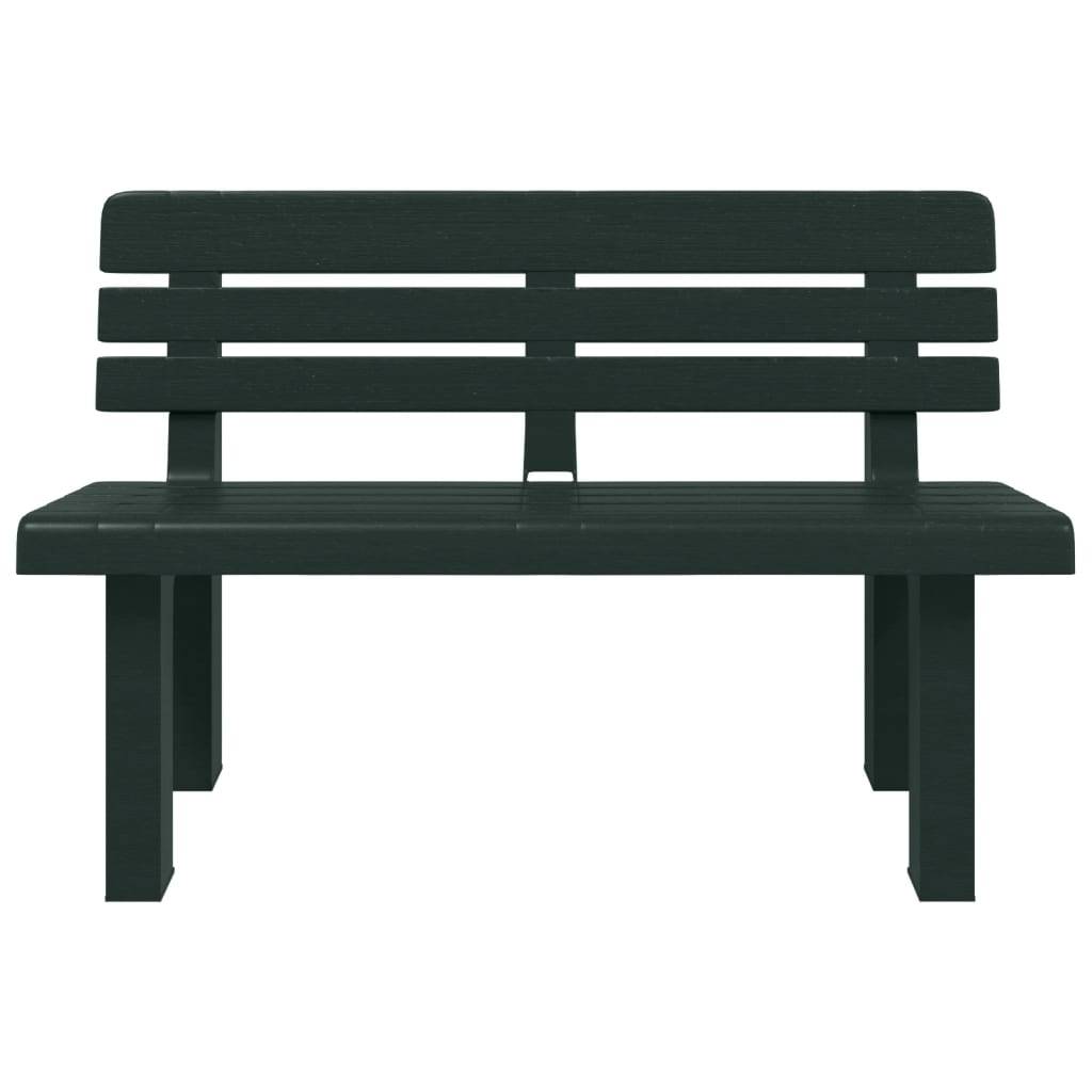 vidaXL Gartenbank Grün 110x52x71 cm Polypropylen