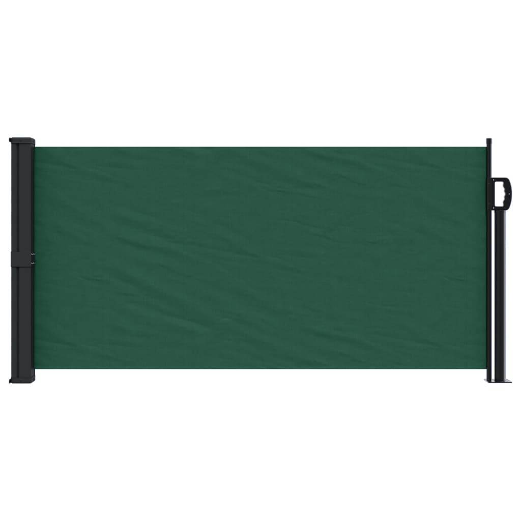 vidaXL Seitenmarkise Ausziehbar Dunkelgrün 100x300 cm
