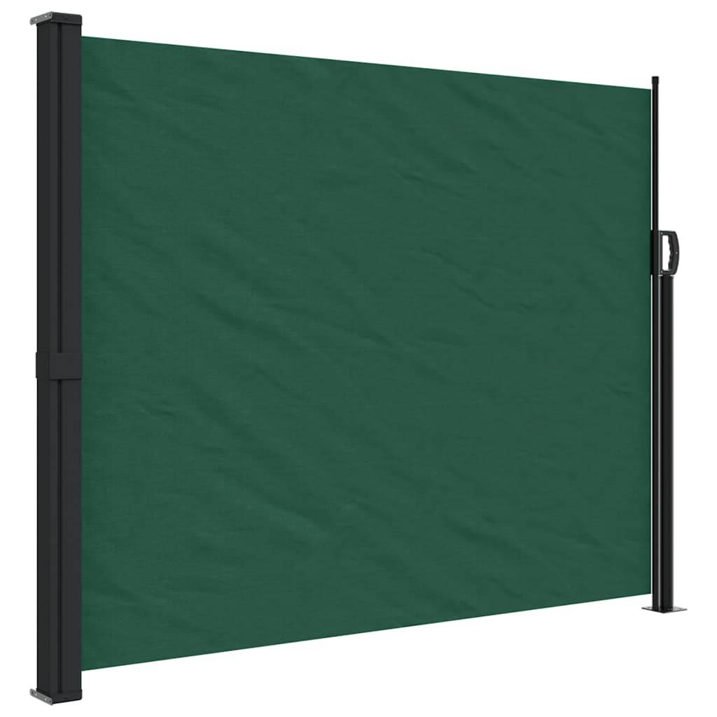 vidaXL Seitenmarkise Ausziehbar Dunkelgrün 170x300 cm