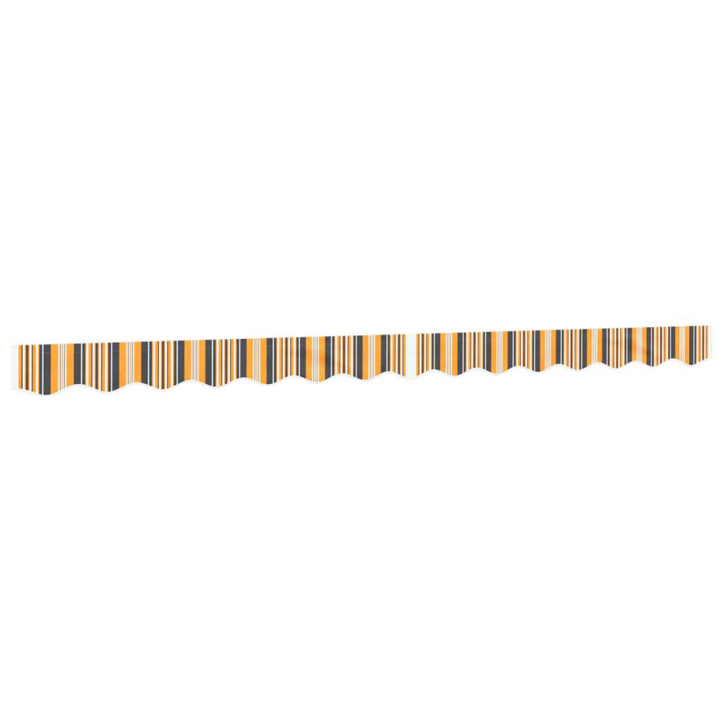 vidaXL Markisenvolant Gelb und Grau Gestreift 3,5 m