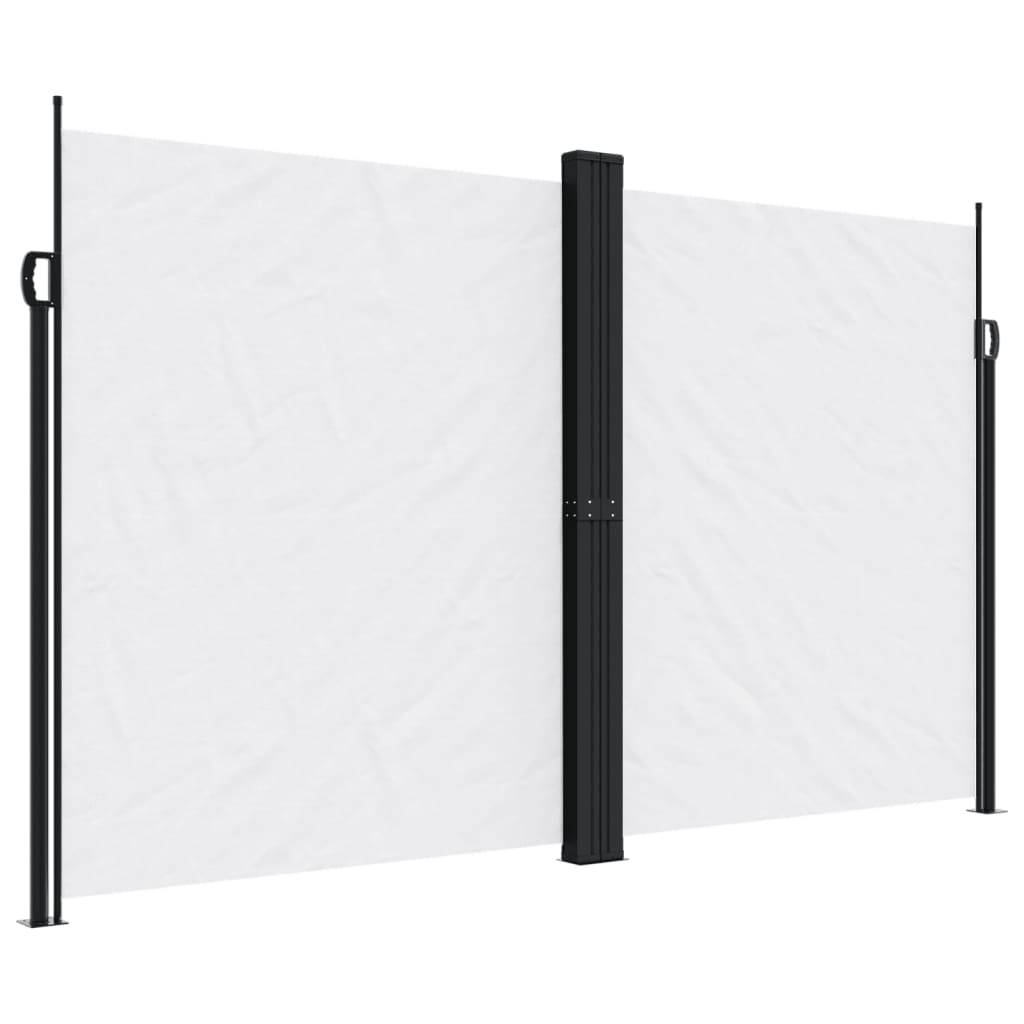 vidaXL Seitenmarkise Ausziehbar Weiß 200x1000 cm