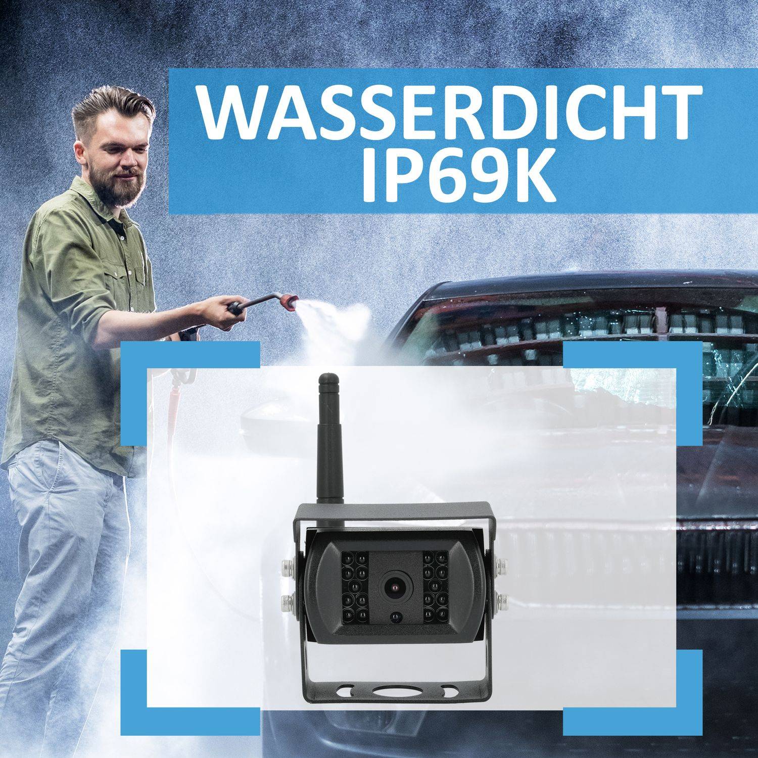 VSG24 Erweiterungs-FUNK Rückfahrkamera EVOLUTION HD-720P Auflösung