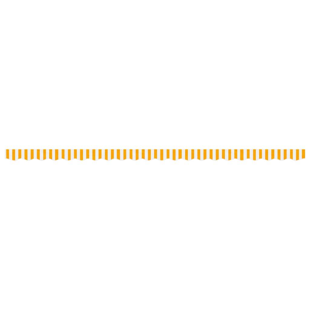 vidaXL Markisenvolant Gelb und Weiß Gestreift 5 m