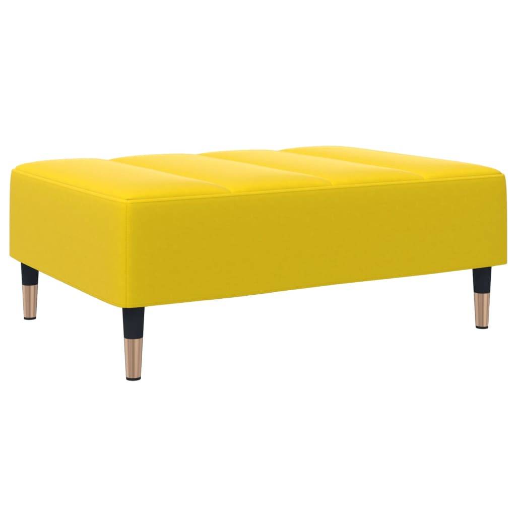 vidaXL Fußhocker Gelb 77x55x31 cm Samt