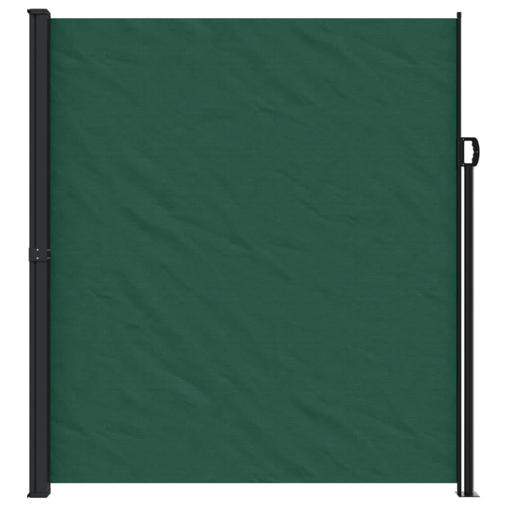 vidaXL Seitenmarkise Ausziehbar Dunkelgrün 220x500 cm