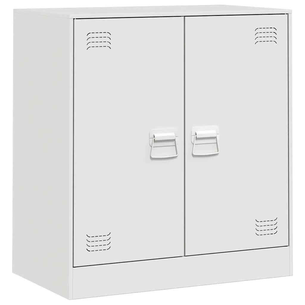vidaXL Sideboard Weiß 67x39x73 cm Stahl