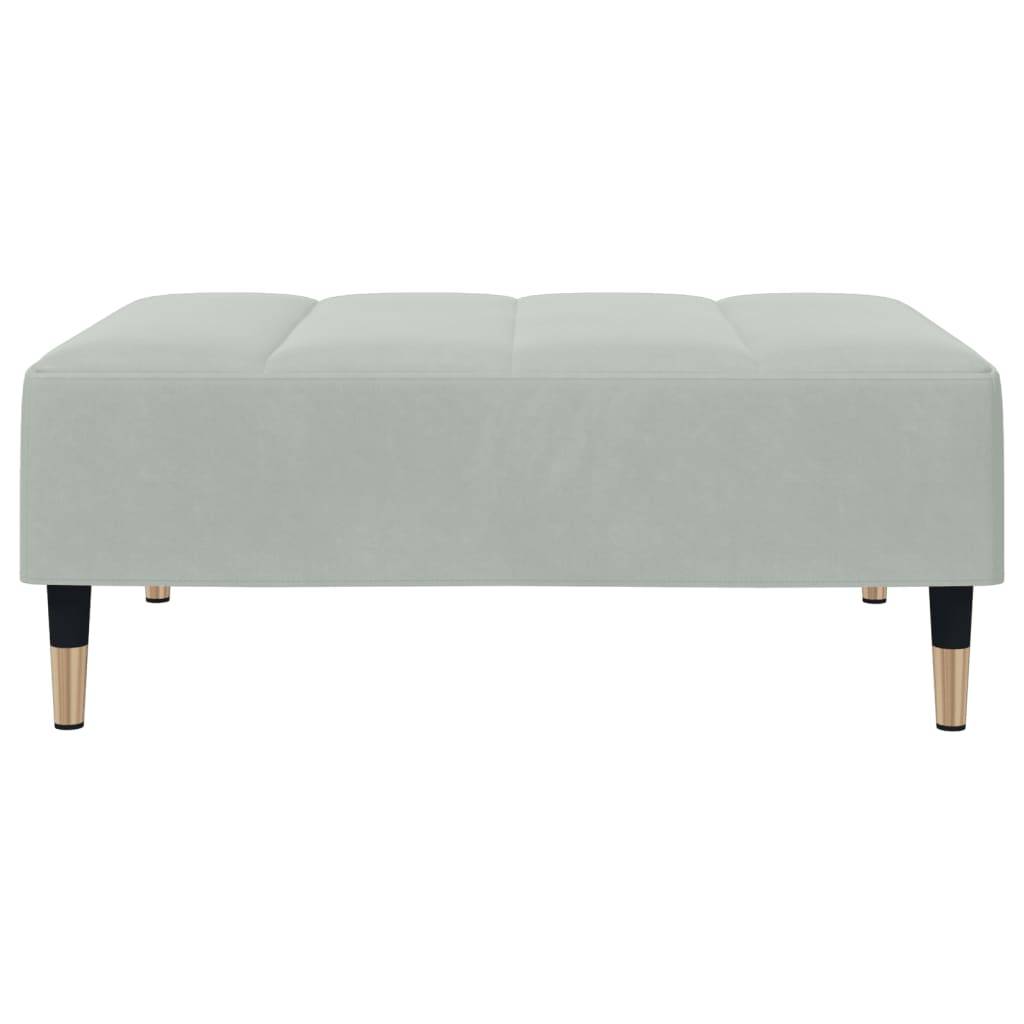 vidaXL Fußhocker Hellgrau 77x55x31 cm Samt