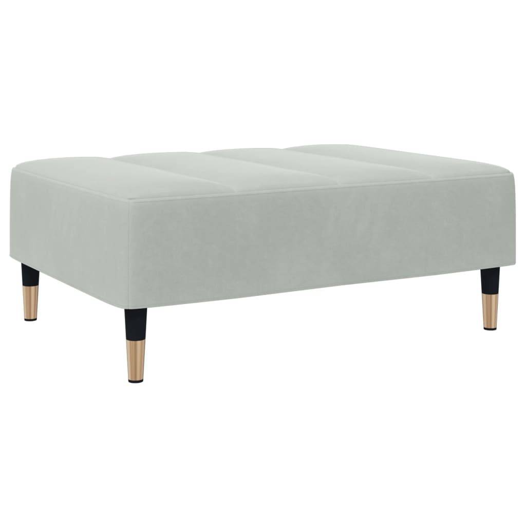 vidaXL Fußhocker Hellgrau 77x55x31 cm Samt