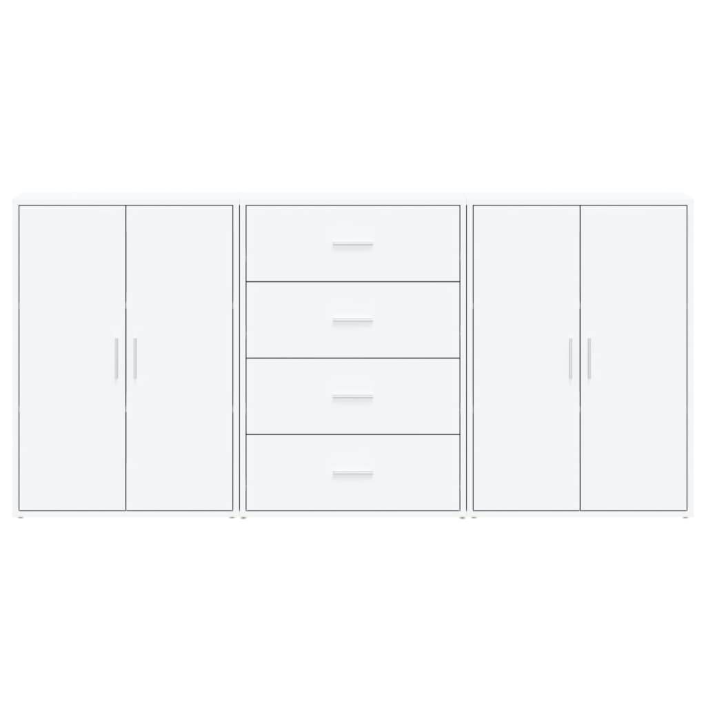 vidaXL Sideboards 3 Stk. Weiß 60x31x84 cm Holzwerkstoff