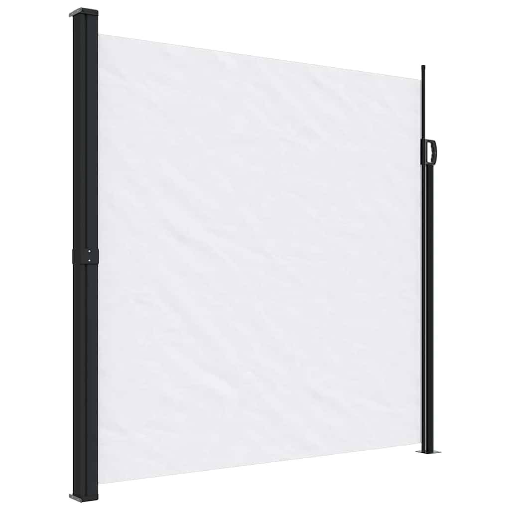 vidaXL Seitenmarkise Ausziehbar Weiß 200x600 cm