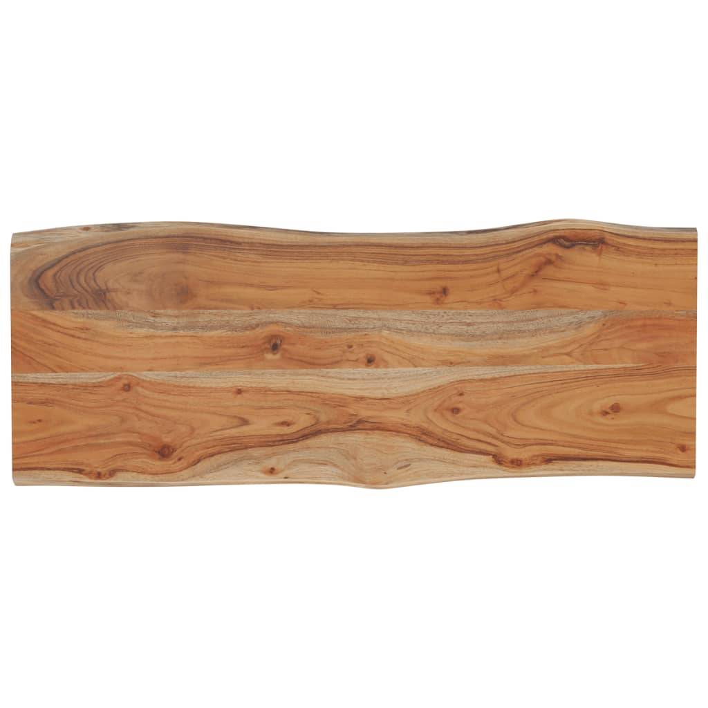 vidaXL Tischplatte 90x40x2,5 cm Rechteckig Massivholz Akazie Baumkante