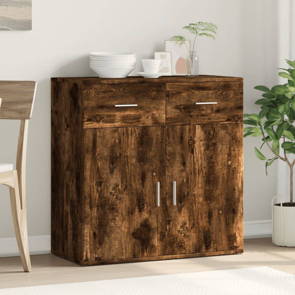 vidaXL Sideboard Räuchereiche 79x38x80 cm Holzwerkstoff