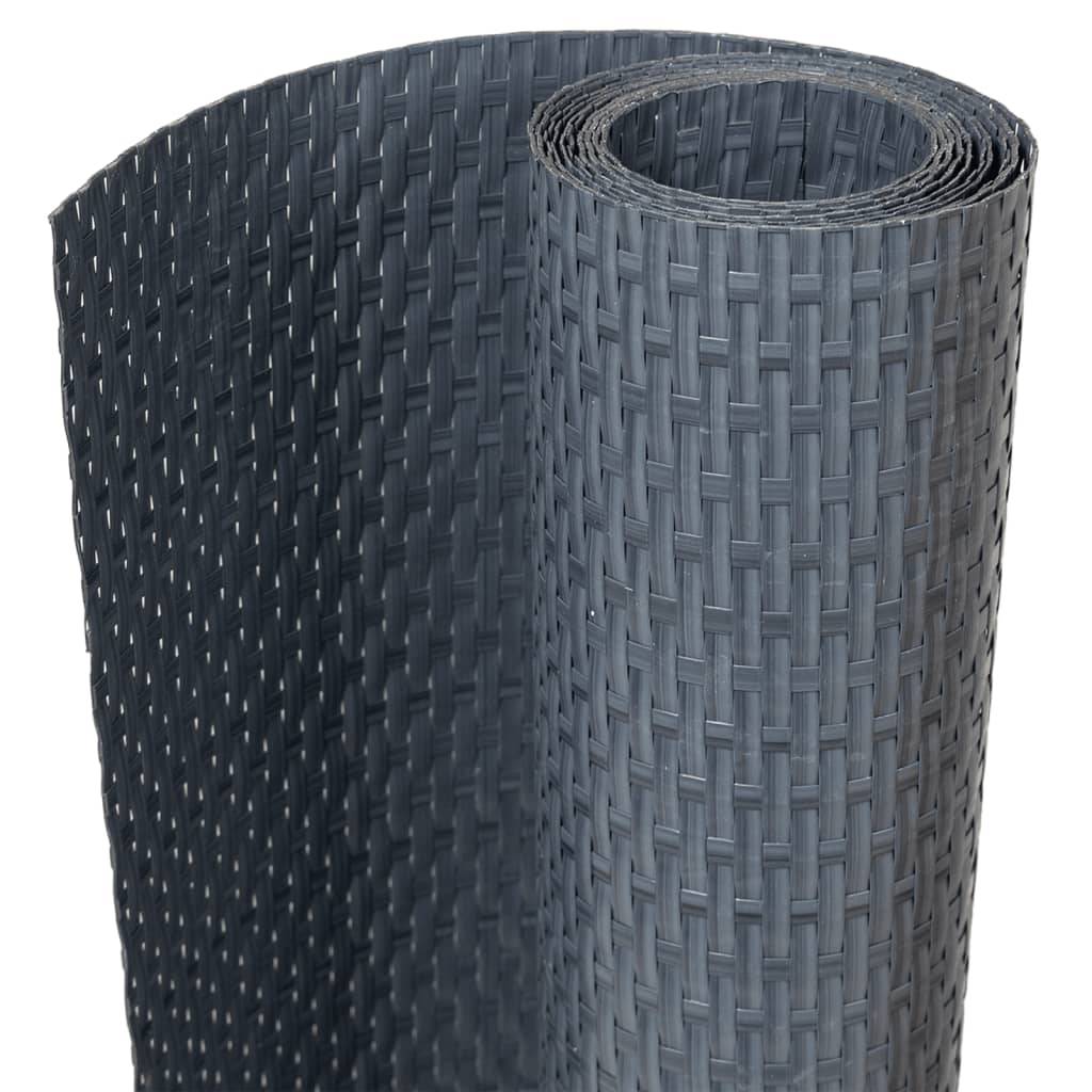 vidaXL Balkon-Sichtschutze 10 Stk. Anthrazit 255x19 cm Poly Rattan