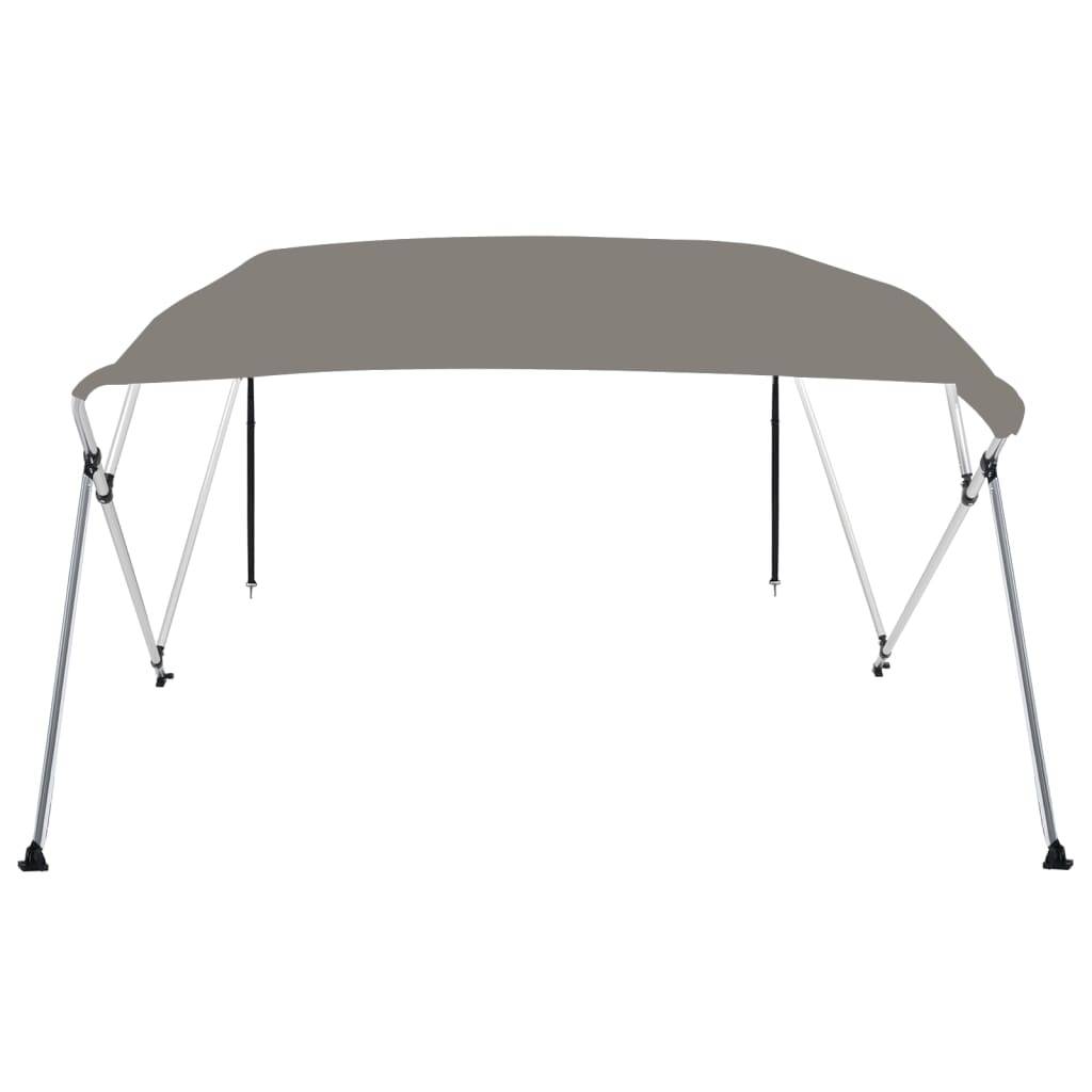 vidaXL 4-Bow Bimini-Top Grau 243x196x137 cm