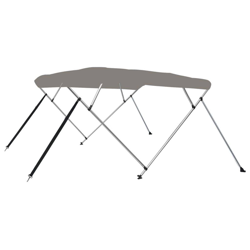 vidaXL 4-Bow Bimini-Top Grau 243x196x137 cm