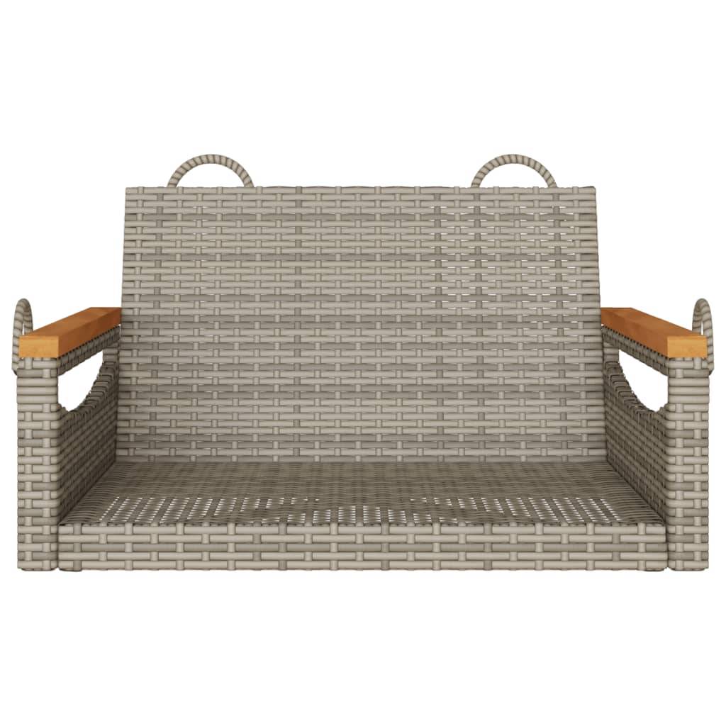 vidaXL Hängesessel Grau 63x62x40 cm Poly Rattan