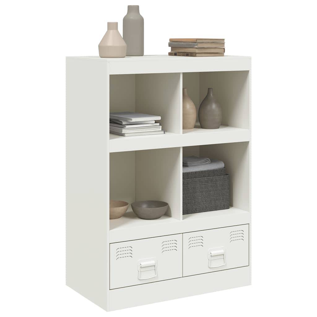 vidaXL Highboard Weiß 67x39x95 cm Stahl