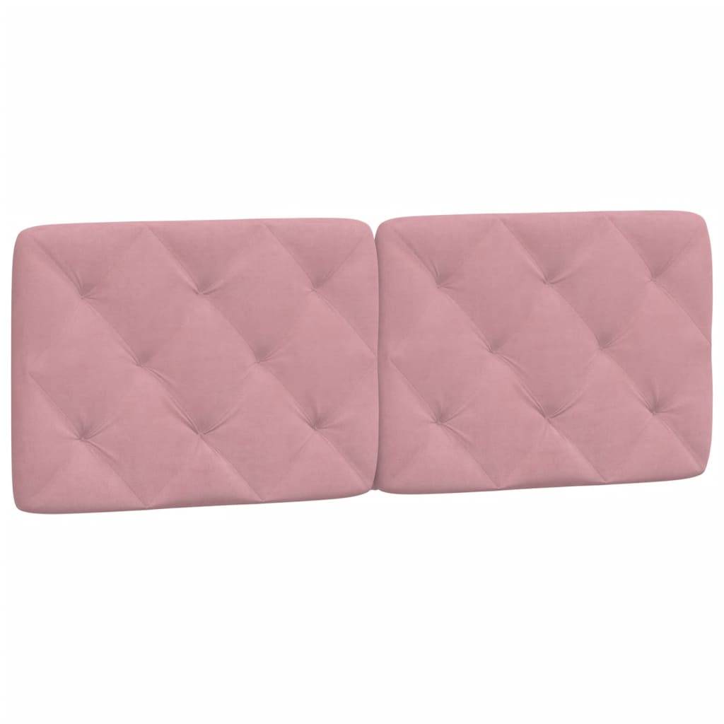 vidaXL Kopfteil-Kissen Rosa 120 cm Samt