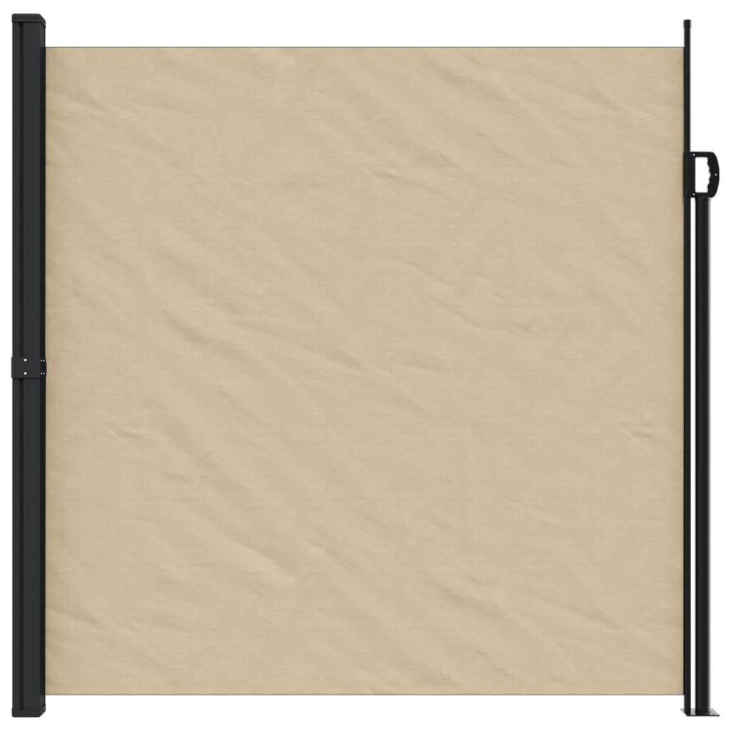 vidaXL Seitenmarkise Ausziehbar Beige 200x500 cm