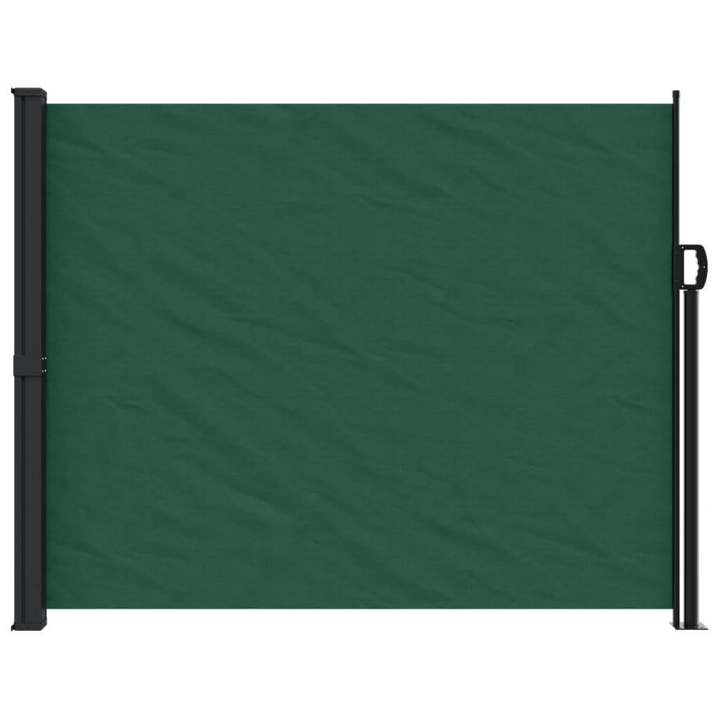 vidaXL Seitenmarkise Ausziehbar Dunkelgrün 160x500 cm