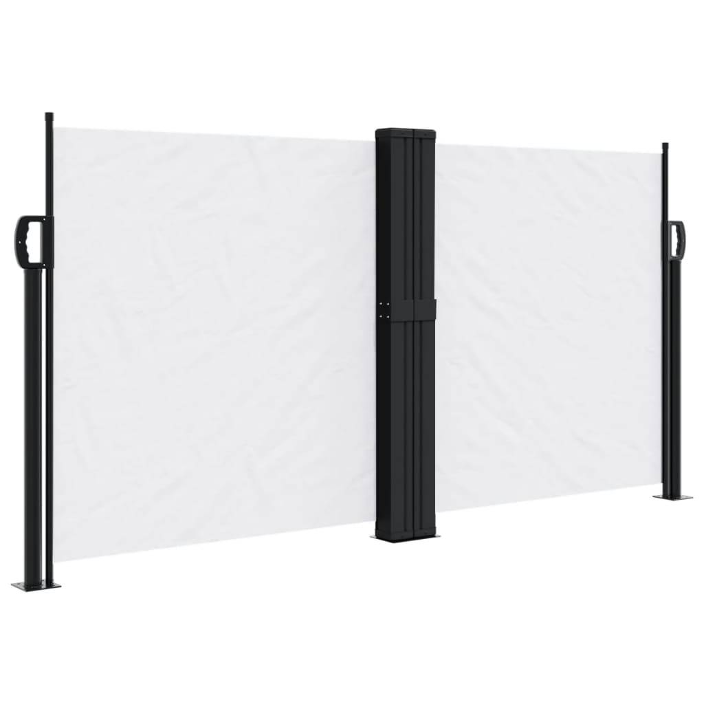 vidaXL Seitenmarkise Ausziehbar Weiß 120x600 cm