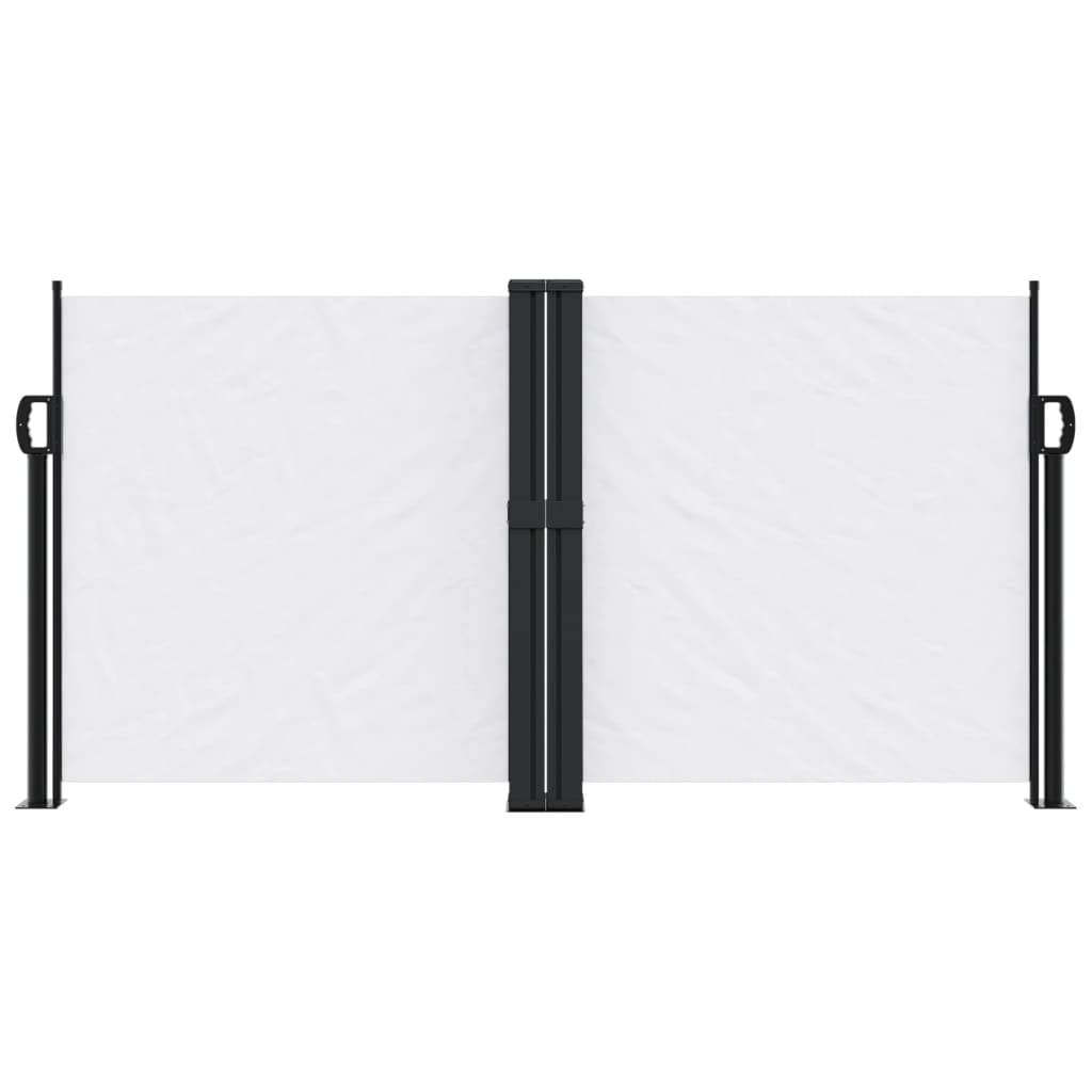 vidaXL Seitenmarkise Ausziehbar Weiß 120x600 cm