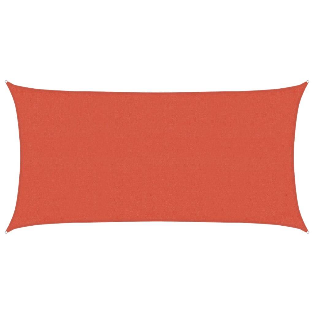vidaXL Sonnensegel 160 g/m² Terrakottarot 3x6 m HDPE