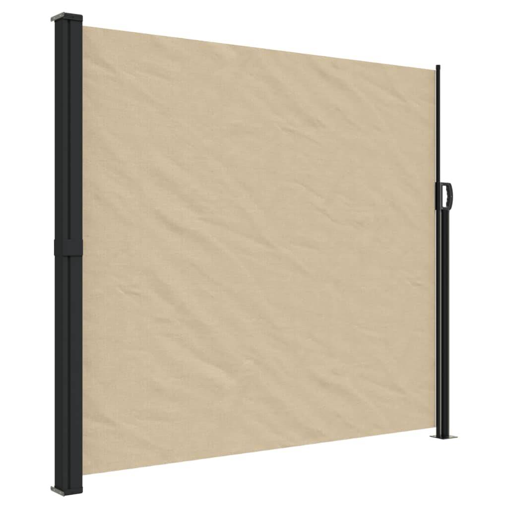vidaXL Seitenmarkise Ausziehbar Beige 180x500 cm