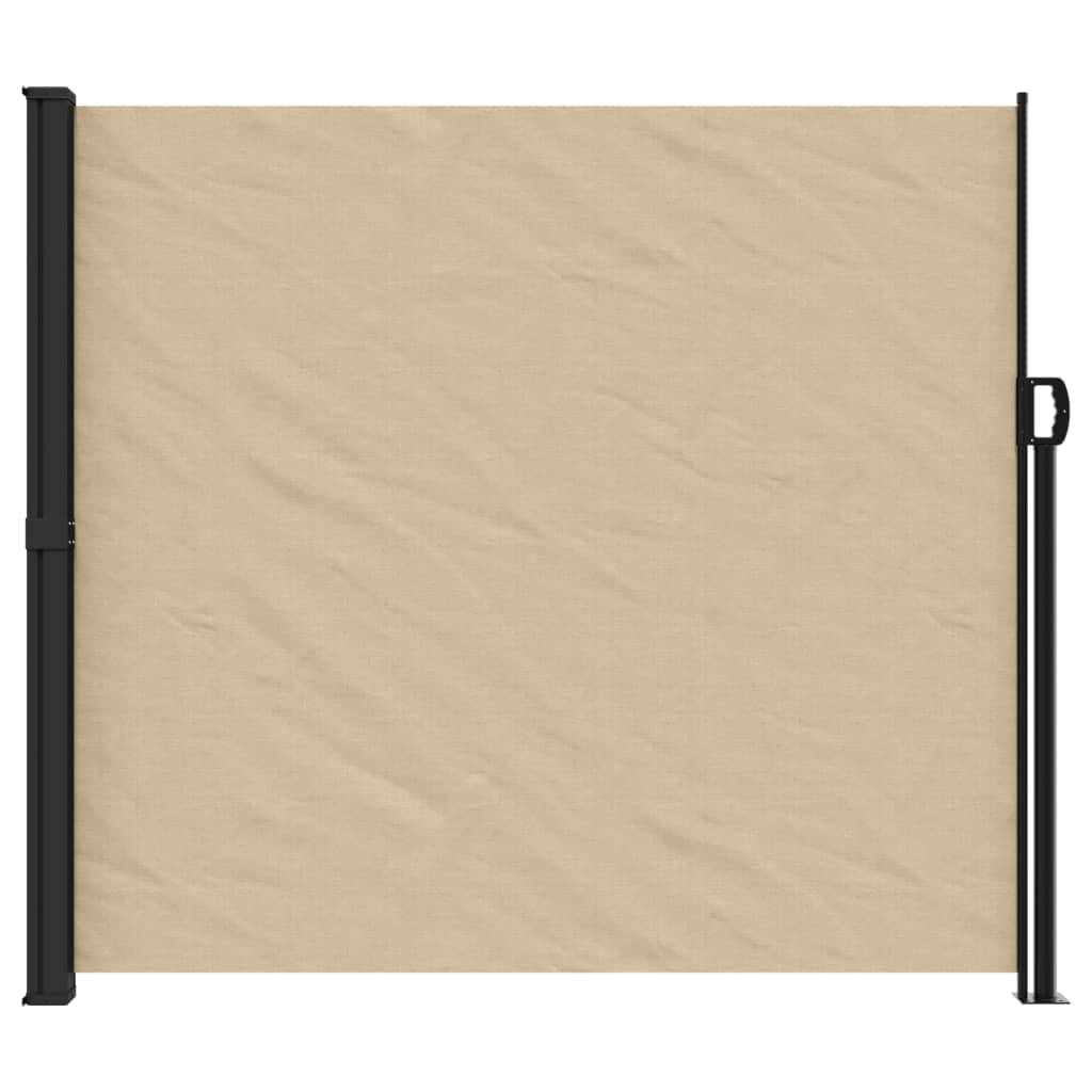 vidaXL Seitenmarkise Ausziehbar Beige 180x500 cm