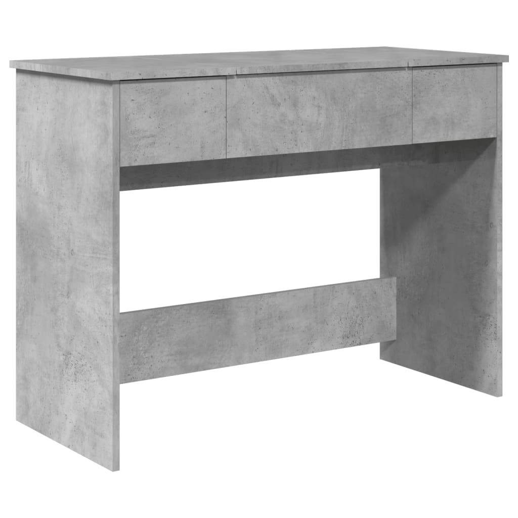 vidaXL Schminktisch mit Spiegel Betongrau 100x45x76 cm