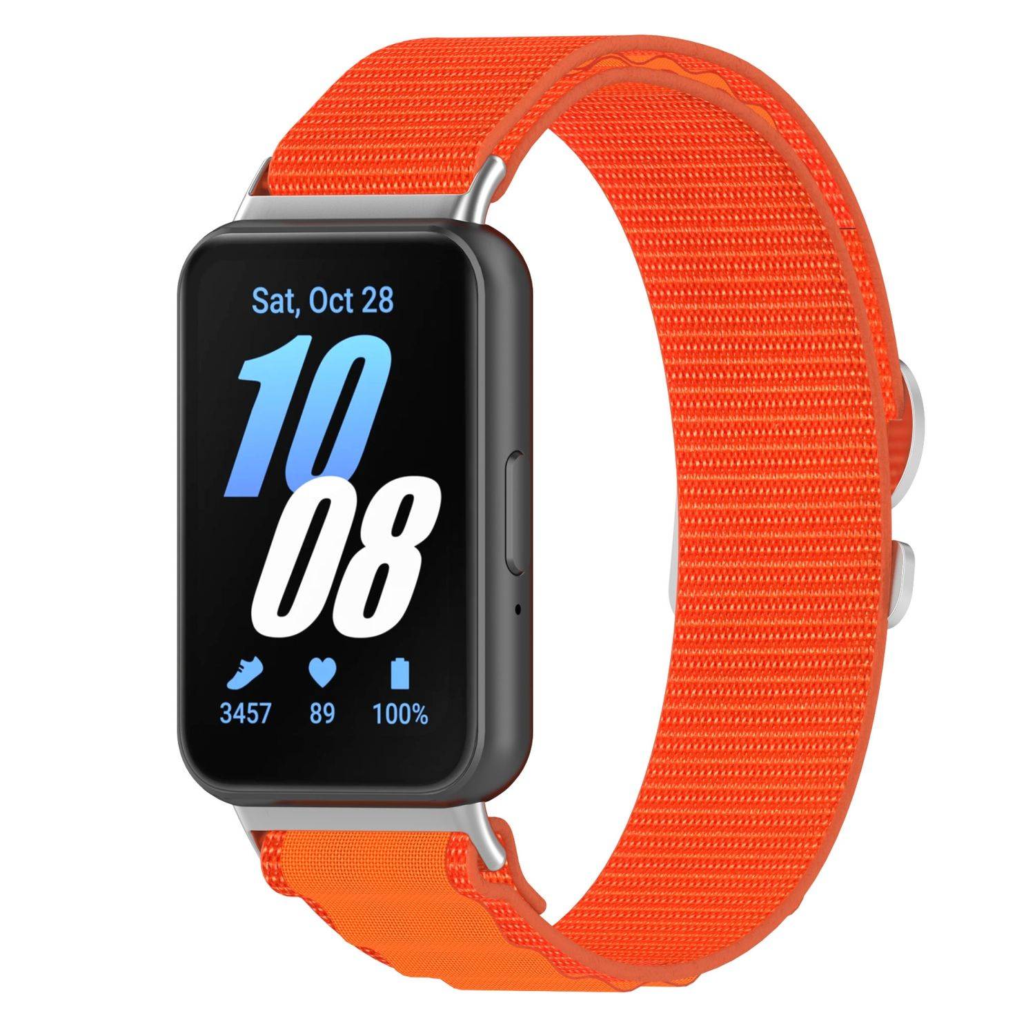 Für Samsung Galaxy Fit 3 Elastisches Design Nylon / Canvas Ersatz Arm Band Orange