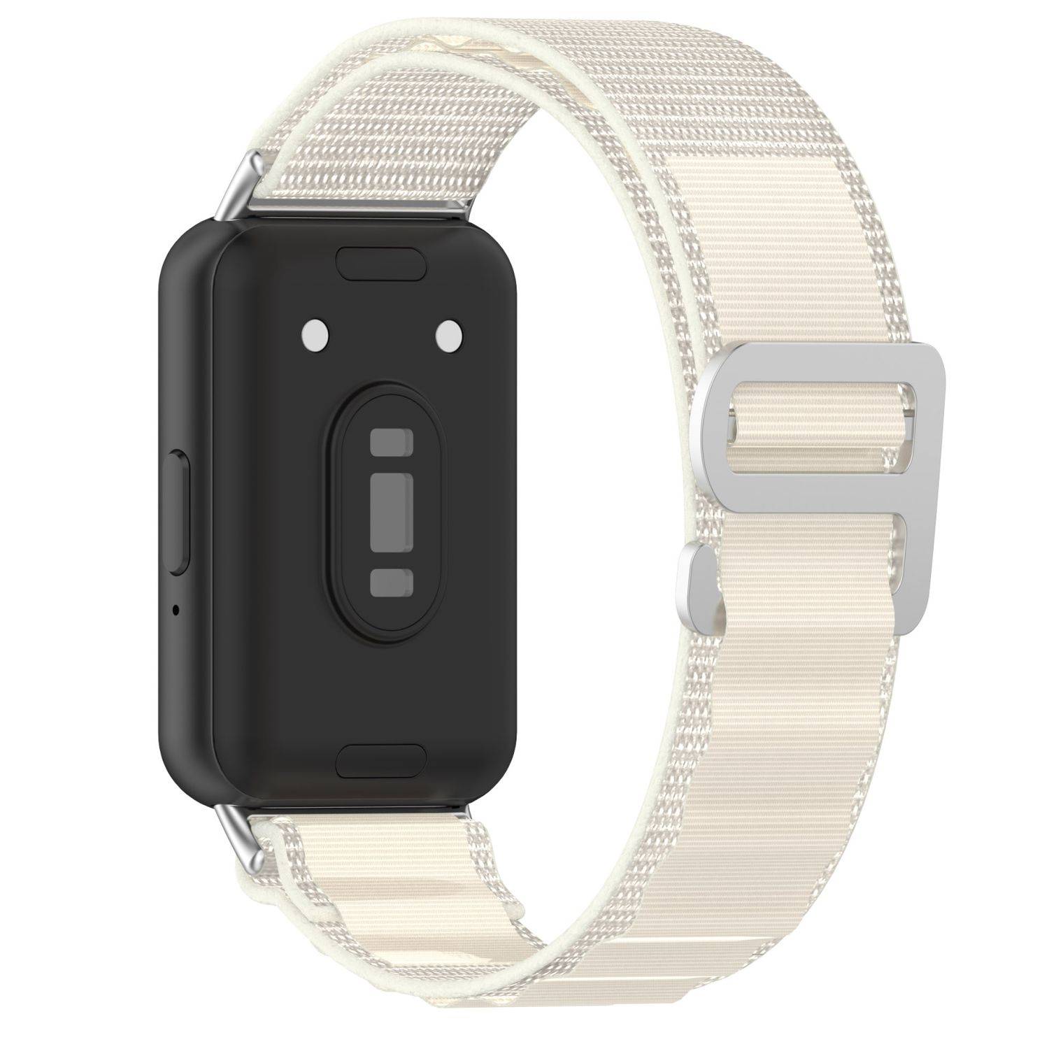 Für Samsung Galaxy Fit 3 Elastisches Design Nylon / Canvas Ersatz Arm Band Weiß