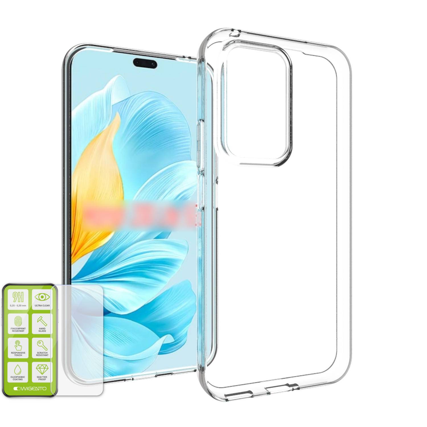 Für Honor 200 Lite Silikon TPU Hülle Case Transparent + H9 Hart Glas