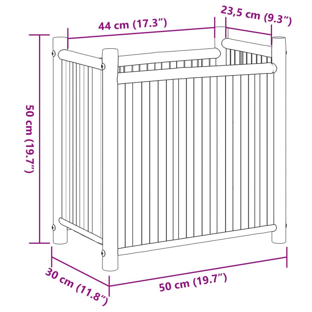 vidaXL Pflanzkübel 50x30x50 cm Bambus