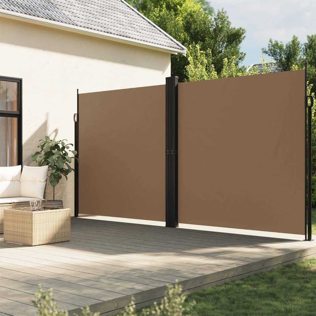 vidaXL Seitenmarkise Ausziehbar Taupe 200x1200 cm