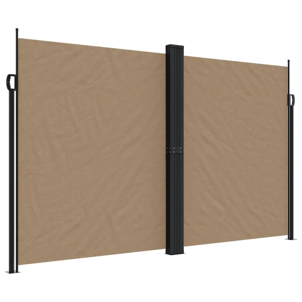 vidaXL Seitenmarkise Ausziehbar Taupe 200x1200 cm