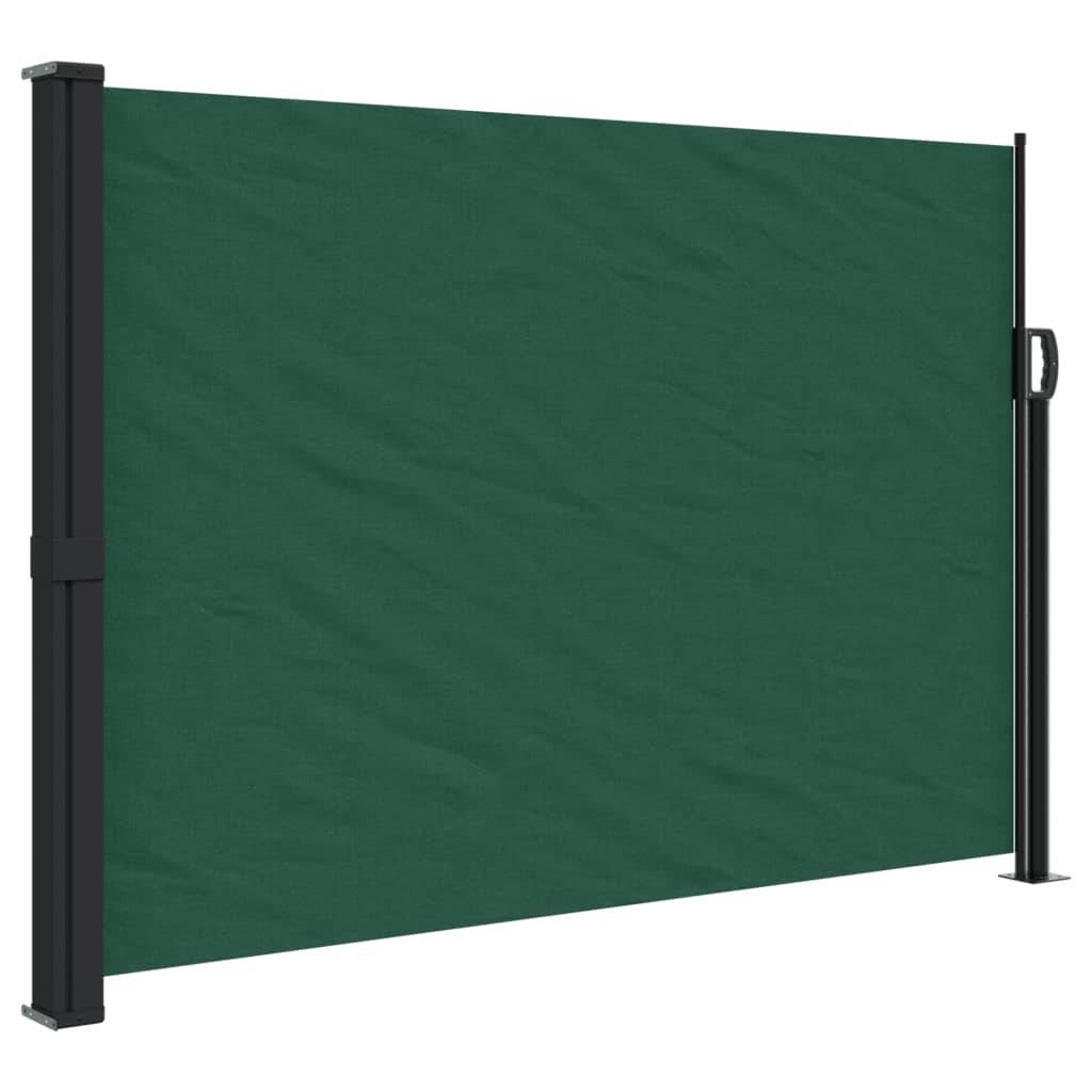 vidaXL Seitenmarkise Ausziehbar Dunkelgrün 140x500 cm
