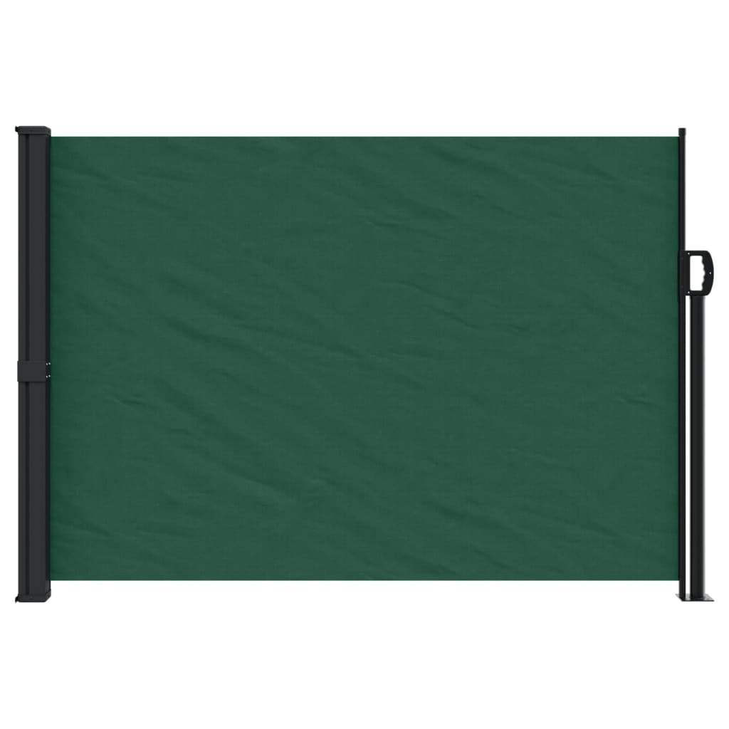 vidaXL Seitenmarkise Ausziehbar Dunkelgrün 140x500 cm
