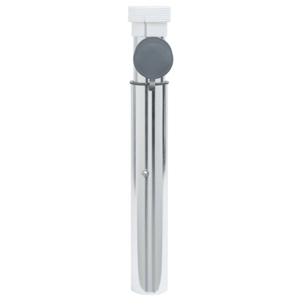 vidaXL Bodenhülse für Sonnenschirm mit 40-50 mm Mast Silbern Aluminum