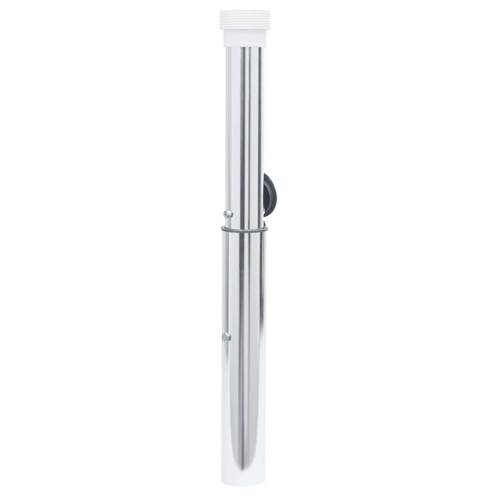 vidaXL Bodenhülse für Sonnenschirm mit 40-50 mm Mast Silbern Aluminum