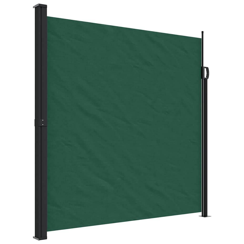 vidaXL Seitenmarkise Ausziehbar Dunkelgrün 200x600 cm