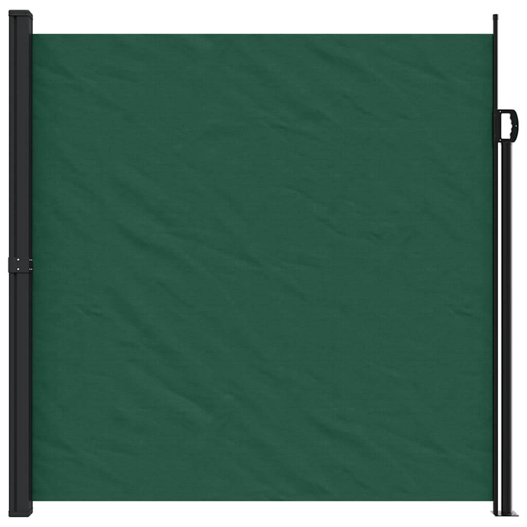 vidaXL Seitenmarkise Ausziehbar Dunkelgrün 200x600 cm