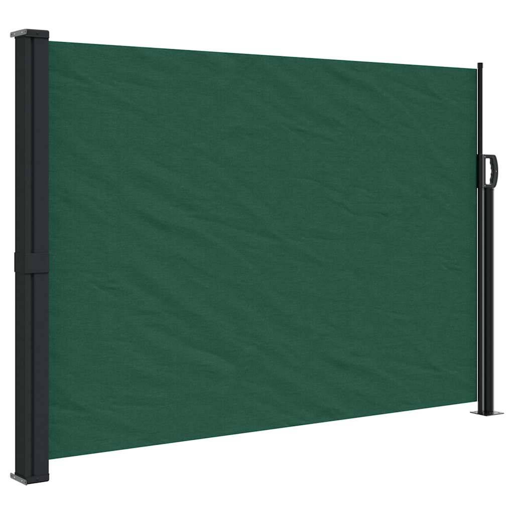 vidaXL Seitenmarkise Ausziehbar Dunkelgrün 140x600 cm
