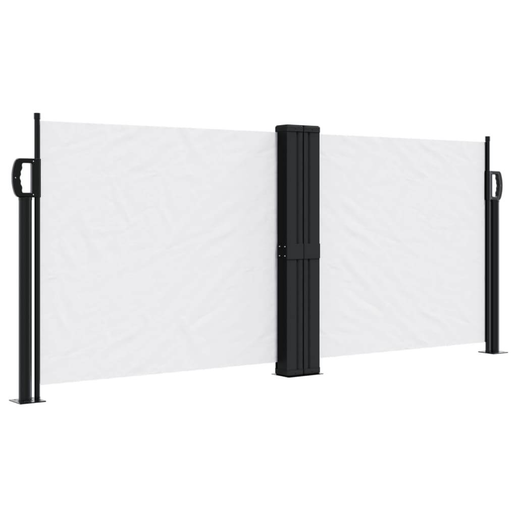vidaXL Seitenmarkise Ausziehbar Weiß 100x600 cm
