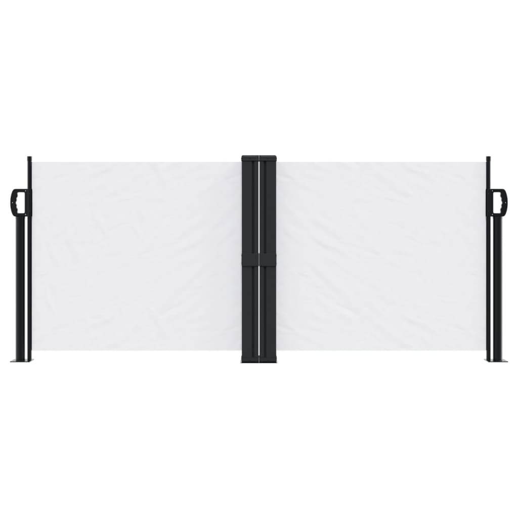 vidaXL Seitenmarkise Ausziehbar Weiß 100x600 cm
