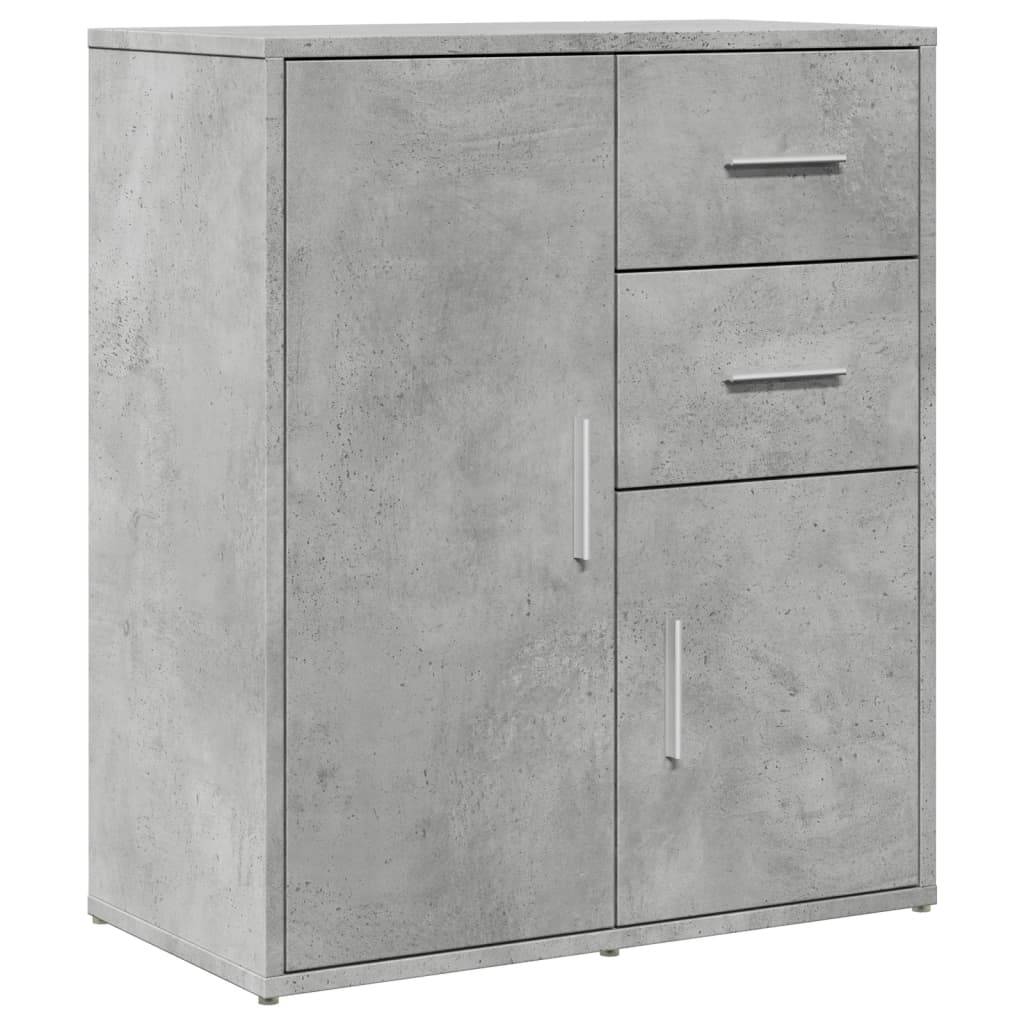 vidaXL Sideboards 2 Stk. Betongrau 60x31x70 cm Holzwerkstoff
