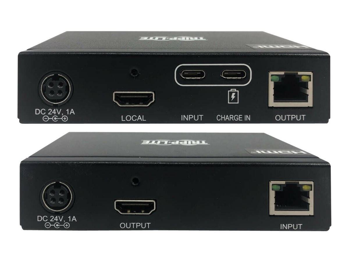 TRIPP - Eaton Tripp Lite Series USB C to HDMI over Cat6 Extender Kit with KVM Support, 4K 60Hz, 4:4:4, Transmitter/Recei